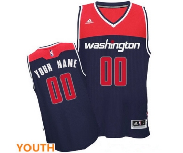 Youth Washington Wizards Navy Blue Custom adidas Swingman Alternate Basketball Jersey