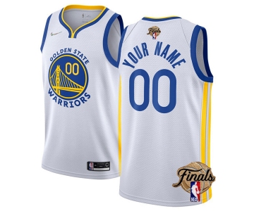 Men's Golden State Warriors Active Player Custom 2022 White NBA Finals Stitched Jersey