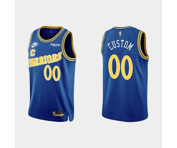 Men's Golden State Warriors Customized 2022-23 Blue Stitched Basketball Jersey