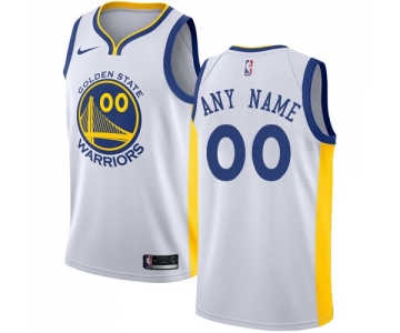 Youth Golden State Warriors Authentic White Association Edition Nike NBA Home Customized Jersey