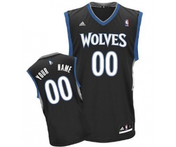 Kids Minnesota Timberwolves Customized Black Jersey