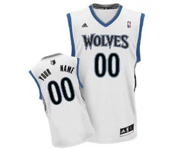 Kids Minnesota Timberwolves Customized White Jersey