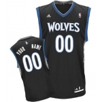 Mens Minnesota Timberwolves Customized Black Jersey