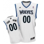 Mens Minnesota Timberwolves Customized White Jersey