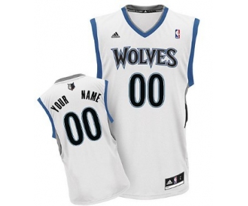 Mens Minnesota Timberwolves Customized White Jersey