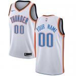 Men's Nike Oklahoma City Thunder Customized Swingman White Home NBA Association Edition Jersey