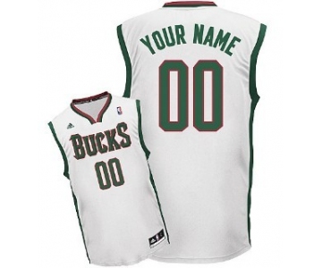 Kids Milwaukee Bucks Customized White Jersey