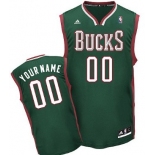 Mens Milwaukee Bucks Customized Green Jersey