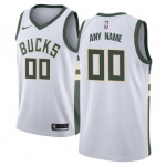 Men's Milwaukee Bucks Nike White Swingman Custom Association Edition Jersey