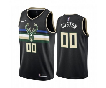 Nike Milwaukee Bucks Custom Black 2019-20 Statement Edition NBA Jersey