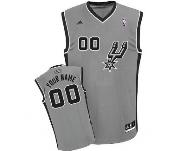 Kids San Antonio Spurs Customized Gray Jersey