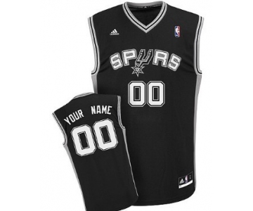 Mens San Antonio Spurs Customized Black Jersey