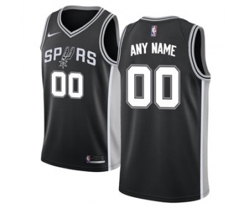 Men's San Antonio Spurs Nike Black Swingman Custom Icon Edition Jersey