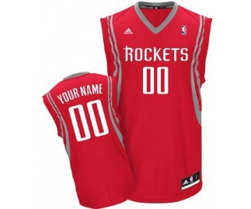 Mens Houston Rockets Customized Red Jersey