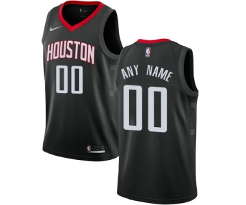 Men's Nike Houston Rockets Customized Swingman Black Alternate NBA Statement Edition Jersey