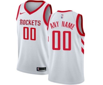 Men's Nike Houston Rockets Customized Swingman White Home NBA Association Edition Jersey