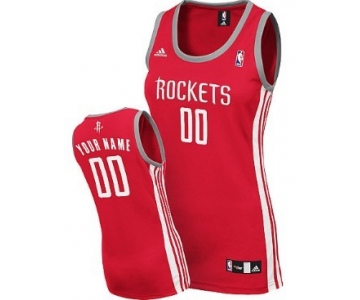 Womens Houston Rockets Customized Red Jersey