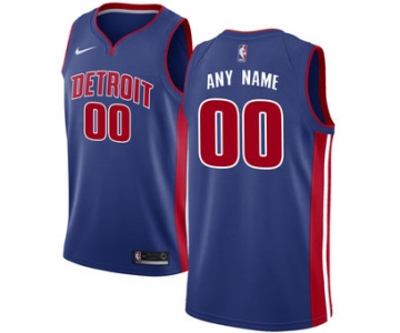 Men's Detroit Pistons Nike Blue Swingman Custom  Icon Edition Jersey - Icon Edition