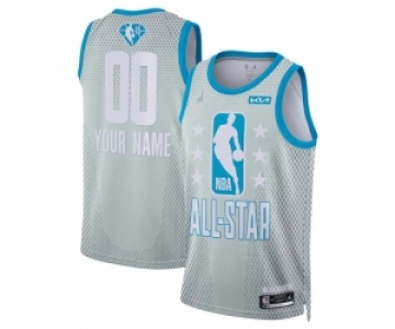 Men 2022 All Star Active Player Custom Grey Eastern Conference Gray Basketball Jersey