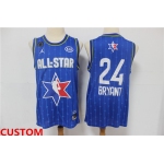 Men's Custom The Jordan Brand 2020 All-Star Game Swingman Stitched Blue NBA Jersey