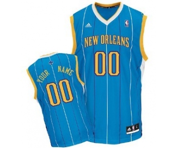Kids New Orleans Hornets Customized Blue Jersey