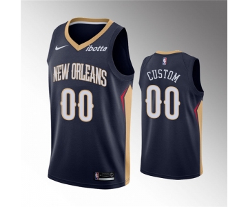 Men's New Orleans Pelicans Active Player Custom Navy Icon Edition Stitched Jersey