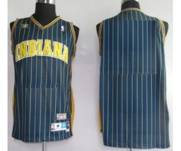 Mens Indiana Pacers Customized Navy Blue Pinstripe Throwback Jersey