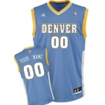 Mens Denver Nuggets Customized Light Blue Jersey