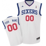 Mens Philadelphia 76ers Customized White Jersey