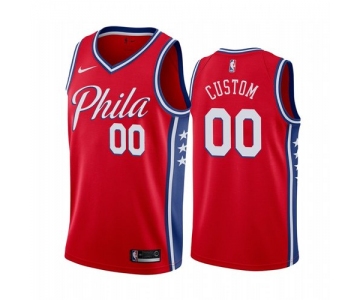 Nike Philadelphia 76ers Custom Red 2019-20 Statement Edition NBA Jersey