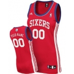 Womens Philadelphia 76ers Customized Red Jersey