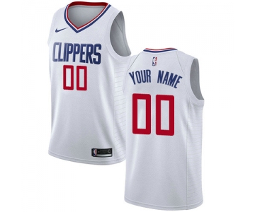 Men's Nike Los Angeles Clippers Customized Authentic White NBA Association Edition Jersey