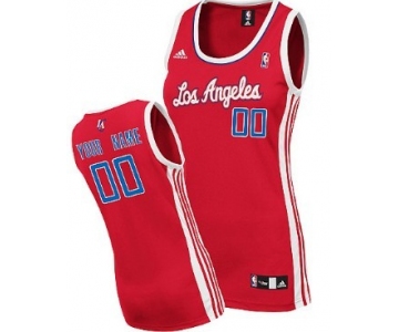 Womens Los Angeles Clippers Customized Red Jersey