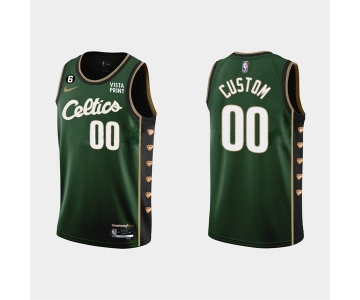 Men's Boston Celtics Active Player Custom Green 2022-23 City Edition Stitched Basketball Jersey