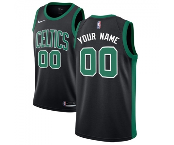 Women's Customized Boston Celtics Authentic Black Nike NBA Statement Editio Jersey