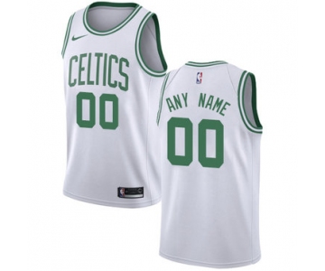 Women's Customized Boston Celtics Authentic White Nike NBA Association Edition Jersey