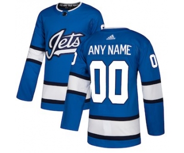 Kids Winnipeg Jets adidas Blue Alternate Authentic Custom Jersey