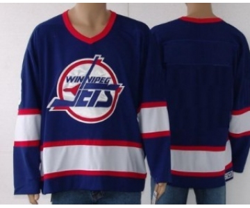 Winnipeg Jets Mens Customized Blue CCM Jersey