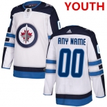 Youth Adidas Winnipeg Jets NHL Authentic White Customized Jersey