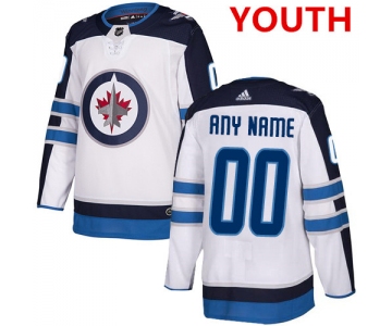 Youth Adidas Winnipeg Jets NHL Authentic White Customized Jersey