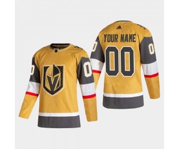 Vegas Golden Knights Custom Men's Adidas 2020-21 Authentic Player Alternate Stitched NHL Jersey Gold