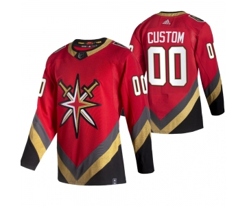 Vegas Golden Knights Custom Red Men's Adidas 2020-21 Alternate Authentic Player NHL Jersey