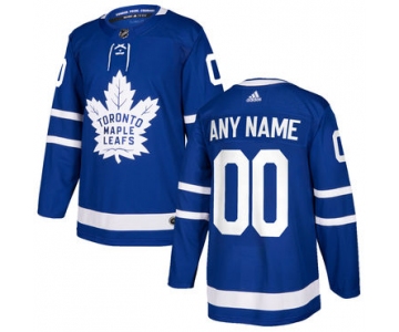 Custom Men's Toronto Maple Leafs Blue Home Authentic Stitched 2017-2018 Adidas NHL Jersey