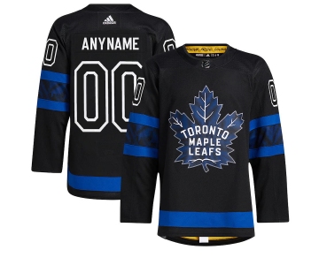 Men adidas Black Authentic Toronto Maple Leafs x drew house Alternate Custom NHL Jerseys