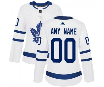 Women's Adidas Toronto Maple Leafs White Away Authentic  Customized Jersey