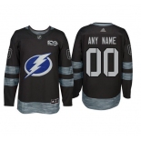 Adidas Tampa Bay Lightning Black 1917-2017 100th Anniversary Stitched NHL Custom Jersey