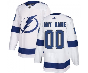 Men's Adidas Tampa Bay NHL Authentic White Customized Jersey