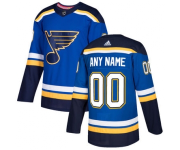 Custom Men's Adidas St. Louis Blues Blue 2017-2018 Hockey Stitched NHL Jersey