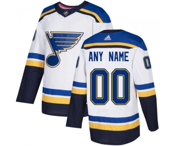 Men's Adidas St. Louis Blues NHL Authentic White Customized Jersey