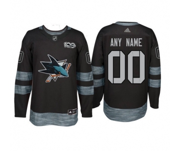 Adidas San Jose Sharks Black 1917-2017 100th Anniversary Stitched NHL Custom Jersey